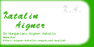 katalin aigner business card